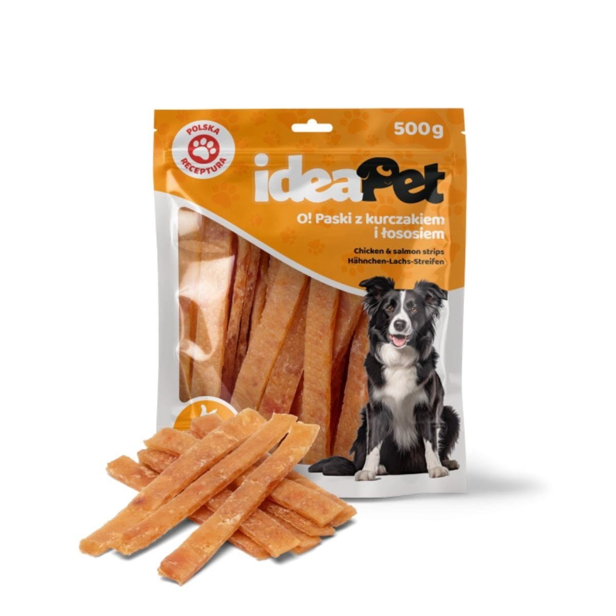 Paski z kurczakiem i łososiem 500g