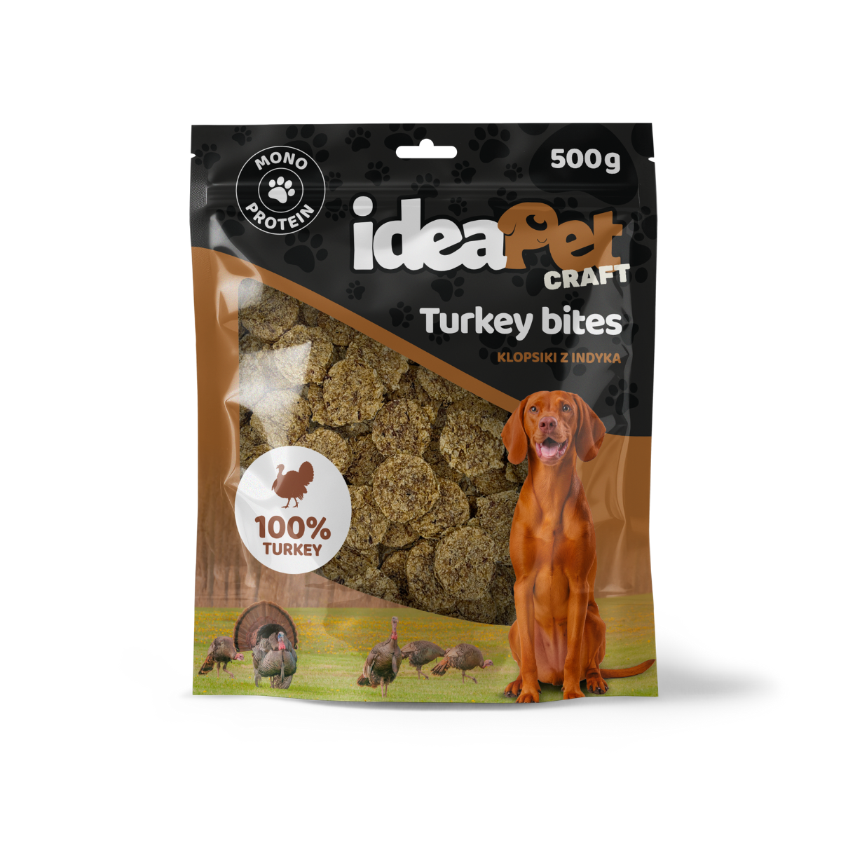 Klopsiki z indyka 500g, przysmak dla psa ideaPet Craft