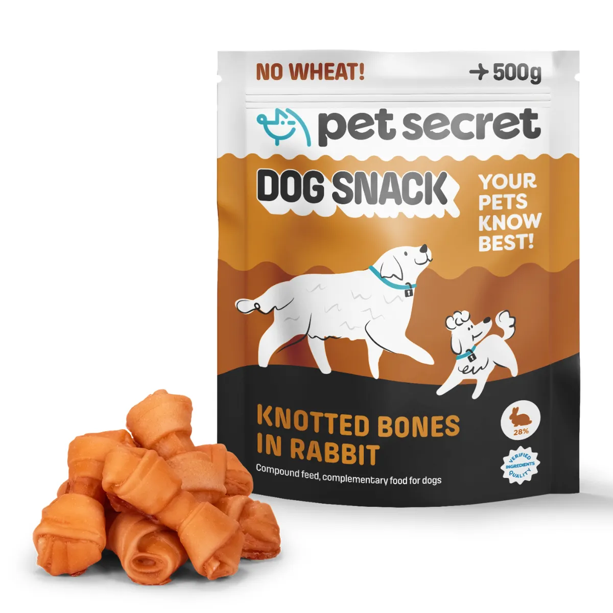 Pet Secret Dog Snack Kostki w króliku 500g, przysmak dla psa