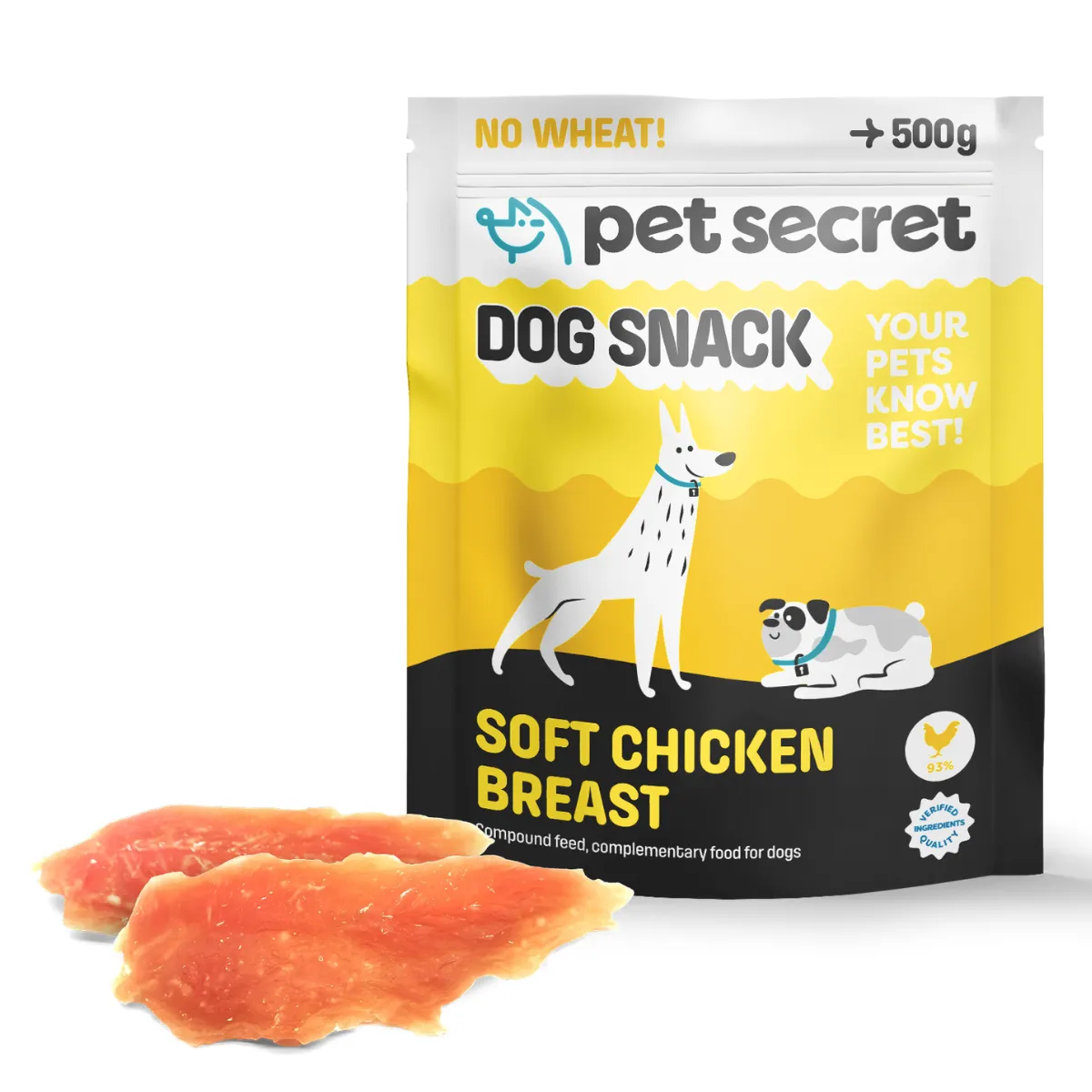 Pet Secret Dog Snack Miękka pierś z kurczaka 500g, przysmak dla psa